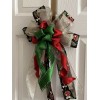 Handmade Large Christmas Wreath Bows, handmade Velvet Ribbon for mailbox