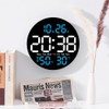 LED Wall Clock Remote Control Auto Dimming 10 Level Brightness