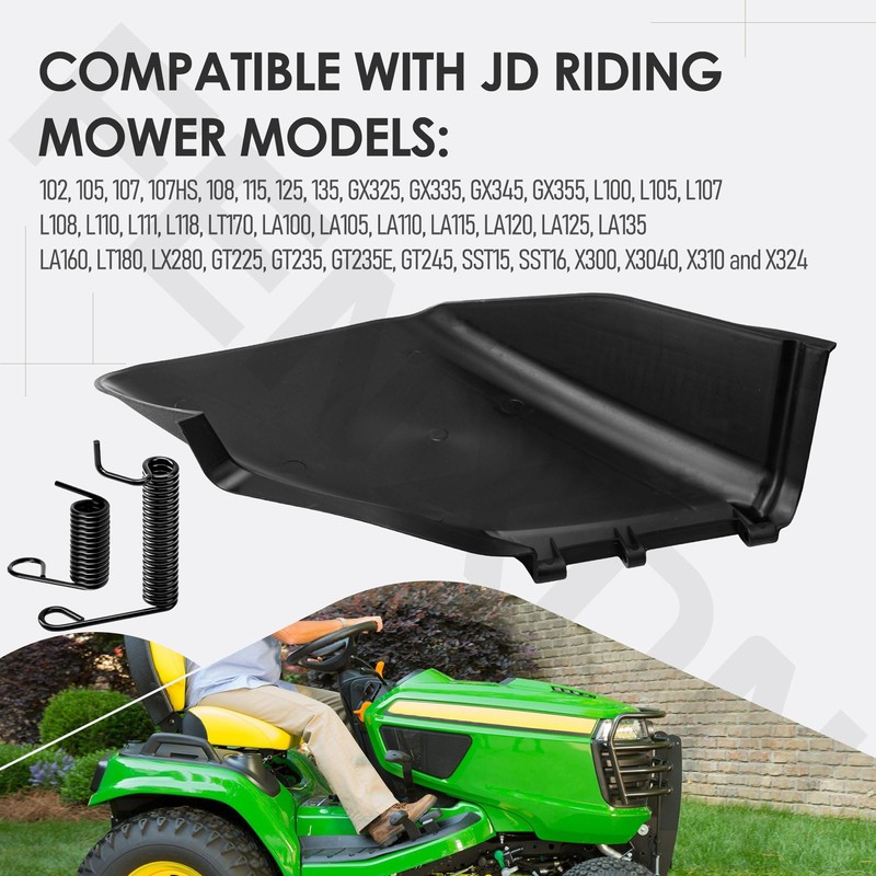 GY20647 Chute Cover W/Hardware for JD 42” Mower Deck AM126397,