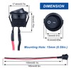 DMWD 5Pcs 15mm Round Rocker Switch Mini Latching Toggle Switch