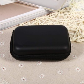 Bolsas Organizadoras de Cables, Organizador de Almacenamiento Digital de Cuero EVA PU Mini Gadget Case para la Unidad de Transmisión Flash USB Cable de Datos SD Tarjeta SD (Negro)