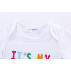 Mud Kingdom Little Girls Birthday Gifts 3 Year T-Shirt Skirt Clothes Set Rainbow 3T