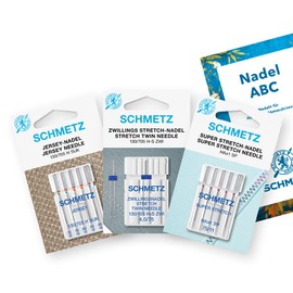 SCHMETZ Sewing Machine Needles Jersey Set | 1 Needle ABC | 5 Jersey Needles | 5 Super Stretch Needles | 1 Twin Stretch Needle | Can be Used on Almost All Standard Household Sewing Machines
