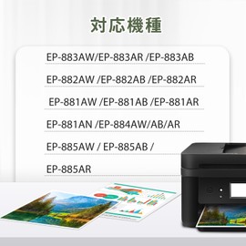 KINGJET EP-881AB EP-881AB EP-881AN EP-881AR EP-881AW Compatible Ink Turtle KAM-BK-L Black KAM-BK Black 5 Pens