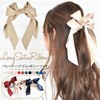 Ribbon Barrette Large Women's Long Satin Wedding Cute Hair Accessory