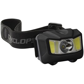 Cyclops HL250 Conductive Touch Headlamp | Tactical Durable Lightweight Compact Adjustable Headband 3 Light Modes Bright 3 Color LED 250 Lumen Head Flashlight | AAA Batteries Included