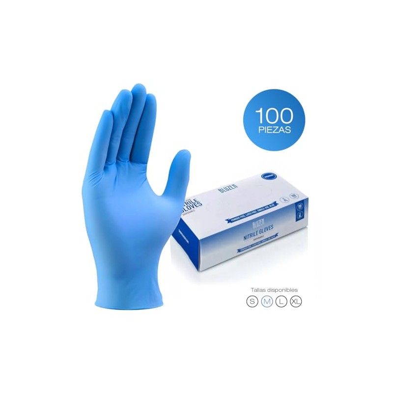Guantes de Nitrilo Azules - Alta calidad - Sin Polvo