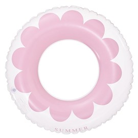 Adult Swimming Ring, Transparent Floating Ring, PVC Swimming Ring, Inflatable, for Pool Party Decorations, Outdoor Party, by the Sea (Pink)