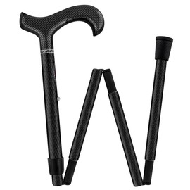 Mesh Carbon Black Folding Adjustable Walking Cane