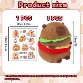 BAGUBDR Capybara Plush, Soft Capybara Teddy Stuffed Animal Plush, Cute Capybara Cartoon Toy for Suitable for Home Decor and Travel Companion Emotional Support Gift