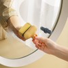 Mini Silicone T-Shaped Mirror Wiper Tool, Glass Cleaner (White)