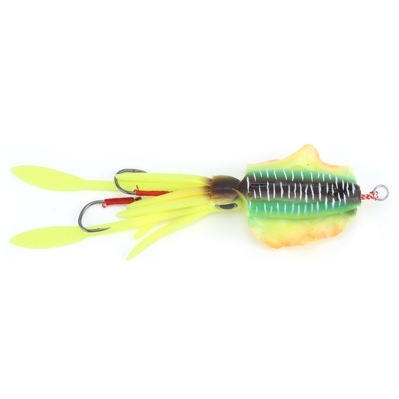 Fishing UV Squid Soft Lure Luminous Octopus Wobbler Bait Squid