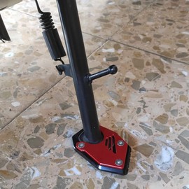 Modeer For CB125R CB300R CB400X CB500X CB500F CB650R CBR300R CBR500R CBR650R Motorcycle Kickstand Extension Plate Foot Side Stand Magnification Pad CBR CB 125R 300R 400X 500F 500R (Red)