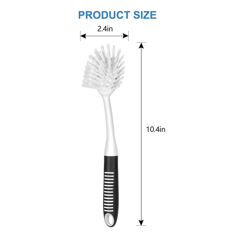 SetSail Dish Brush with Handle, 2 Pack Stiff Bristles Dish