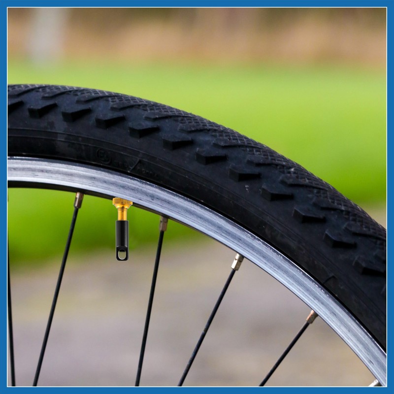 A ABSOPRO 2pcs Aluminum Alloy 80mm Bike Tubeless Valve Stems