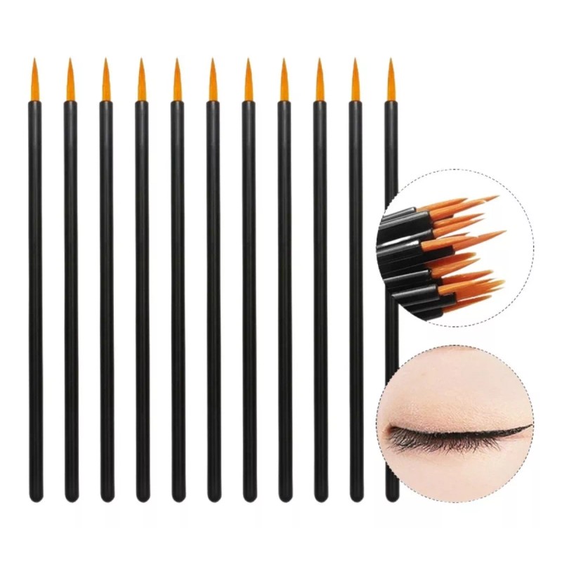 Veraly Pincel Delineador De Ojos Cepillo Delineado Punta Suave 50pz