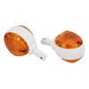 Set of indicators in white, indicator caps orange - for