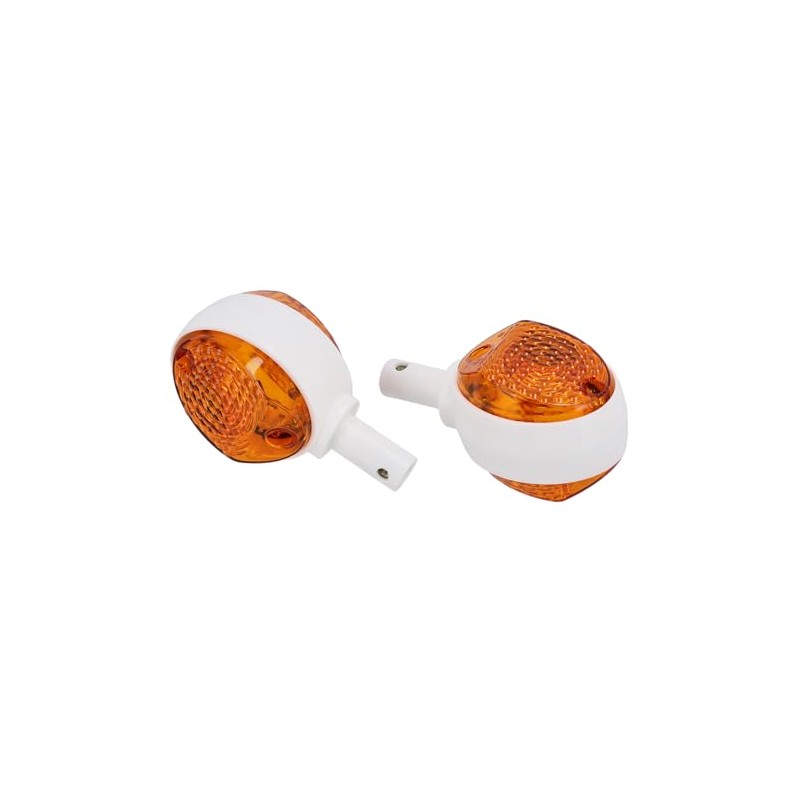 Set of indicators in white, indicator caps orange - for