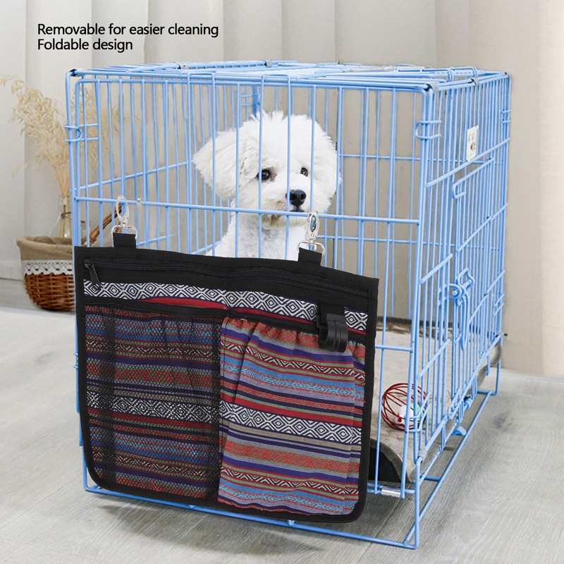 Pet Cage Storage Bag Multicolor Removable Canvas Dog Cage Hanging