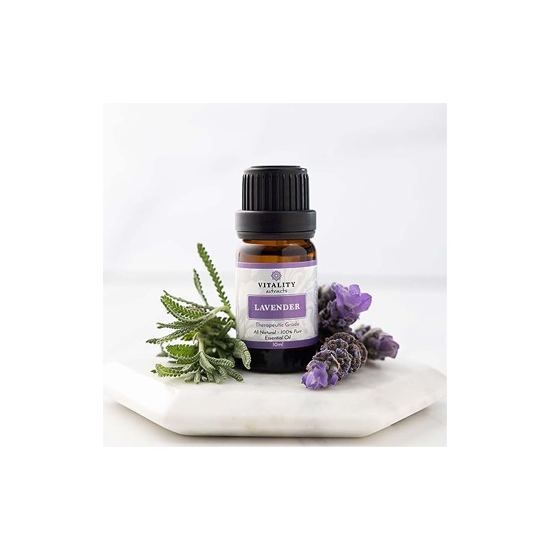 Vitality Extracts Lavender Essential Oil - Natural Calm, Stress Relief,
