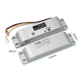 Electric Lock Drop Bolt Lock Fail Safe DC 12 V Electronic Door Lock NC Mode DC with Time Delay for Access Control System