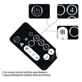 ZWP Replacement Remote Control for Woozoo 5-Speed Fan SC15T SC12 PCF-SC12 PCF-SC15T
