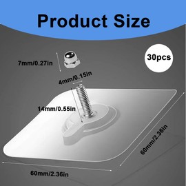 30 Stück Bilderhaken Selbstklebend, Transparent Klebehaken Bilder Aufhängen Ohne Bohre, Bilderrahmen halterung für Bilder, Poster, Fotos, Dekorative Gemälde