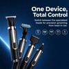 Rasoio Corpo Uomo 5 in 1, IPX7 Impermeabile con Manico