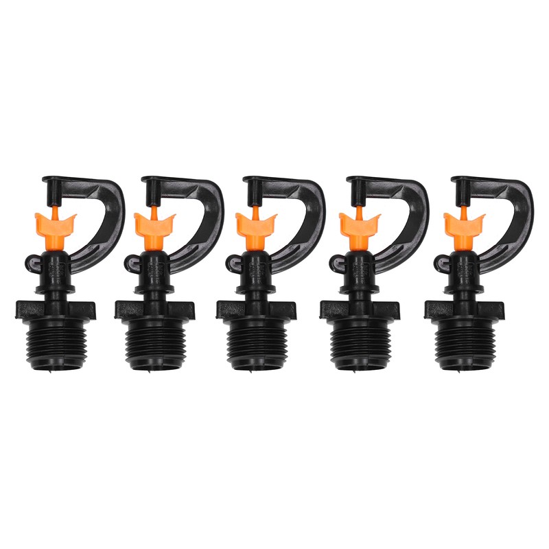5PCS G1/2 Male Thread Rotating Sprinkler Head Misting Nozzle for