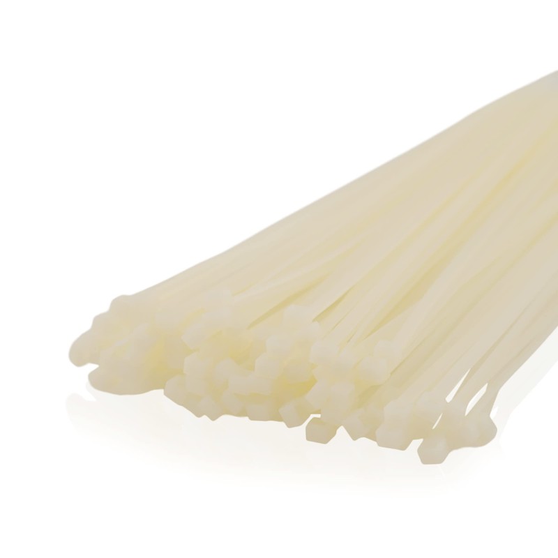 Professional Cable Ties in Neutral Colours, Pack of 100, Length