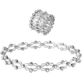 Expandable Ring Bracelet Retractable Ring Bracelet for Women Folding Retractable Ring Bracelet Flexible Retractile Folding Rings Adjustable Bracelet Jewelry