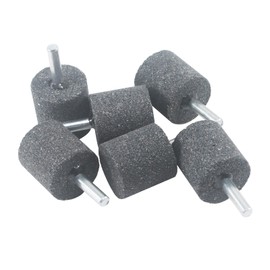 Inovsolid 6 Pcs 30 mm Cylinder Shape Grinding Stones 1/4 Inch Shank Aluminum Oxide Mounted Grinding Bits for Drill, Rotary Tools