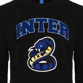 Inter Felpa Unisex-Adulto, Prodotto Ufficiale, Design con Biscione Collezione Esclusiva Back to Stadium, 100% Cotone, Adatta a Tutti i Tifosi Nerazzurri