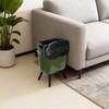 Denash Tall Trash Can with Wheels, 15L Large Capacity Narrow