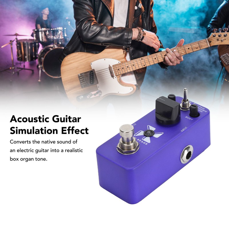 Electric Effects Pedal Aluminium Alloy Blue Color Piezo Standard Jumbo