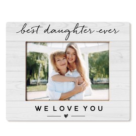 HUKINE Daughter Gifts Frame 5x7, Best Daughter Ever Gifts for Birthday Christmas from Mom Dad Mother Father, Daughters Gift Picture Photo Frames for Tabletop Desk Decor