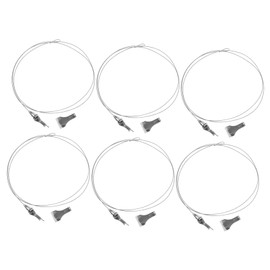 Operitacx Adjustable Picture Hanging Wire Kit 6 Sets of Heavy Duty Picture Rail Hooks for Wall Art Includes Loop and Hook for Gallery Displays and Home Decor