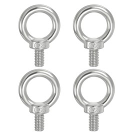 PATIKIL Lifting Eye Bolts UNC1/2"-13, 4 Pcs 316 Stainless Steel Marine Grade Machinery Shoulder Lifting Ring Threaded Eyebolt for Hanging Tie Down Strap, Silver