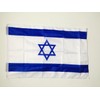 AZ FLAG Israel Flag 2' x 3' for a Pole - Israeli - Jewish Flags 90 x 60 cm - Banner 2x3 ft with Hole Light Polyester