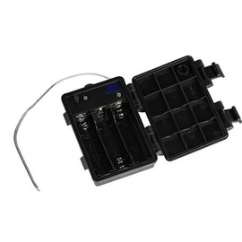Jex Electronics Waterproof Three/3X AA Battery Holder Case Box 3.6V/4.5V with Timer Power Switch & Bare Wire Ends