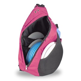 Disc Golf Backpack Slinger Bag | 8-12 Discs | Multiple Colors (Pink)