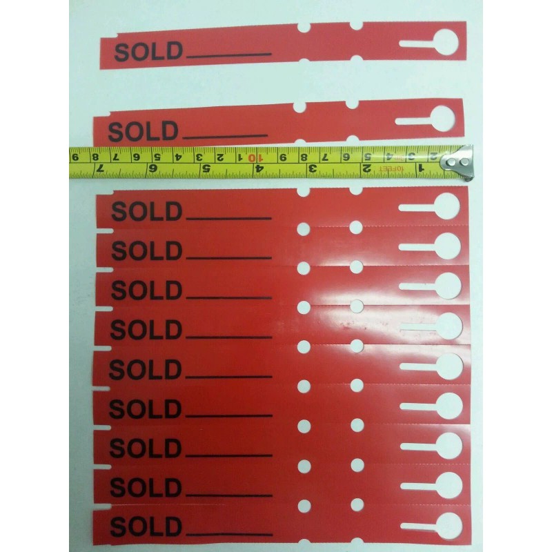 DP Industries RED SOLD TAGS {set of 100} - Tree
