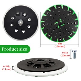 Gironde 202460 D150 (6-Inch) Replacement Sanding Pads for Festool ETS 150/5 EQ Sander,Hard Pad,49 Holes,Jetstream Sanding Pad,3-Year Warranty