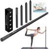 Adjustable Yoga Stick (30/45/60 in), Fully Foam-Sleeved Steel Stretching &
