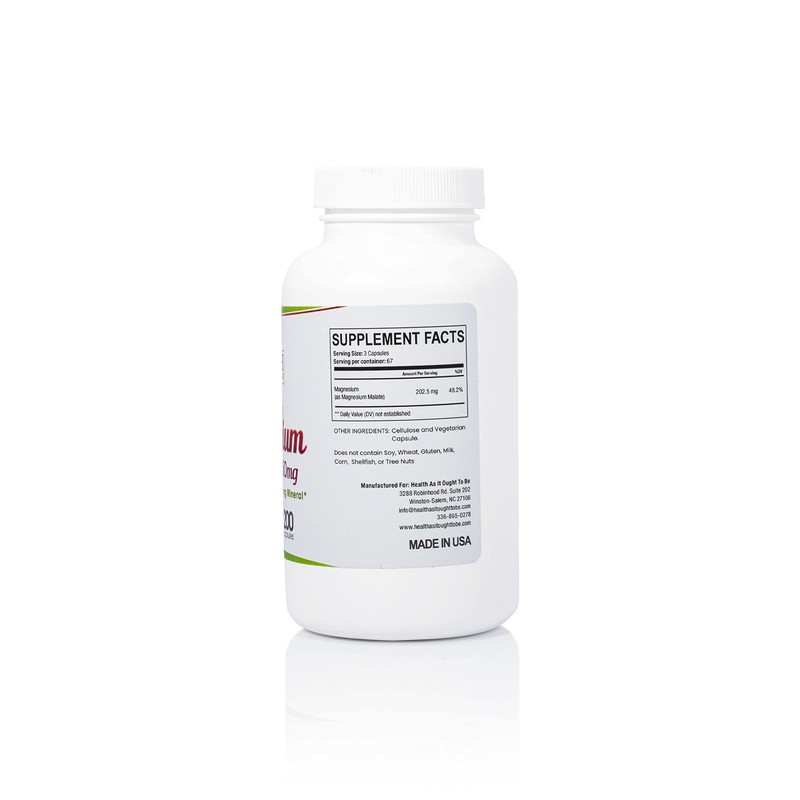 Health As It Ought To Be Pure Magnesium Malate 1350