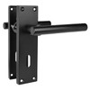 HANDLESTORE T-Bar Lever Backplate Door Handle | Black Door Handles