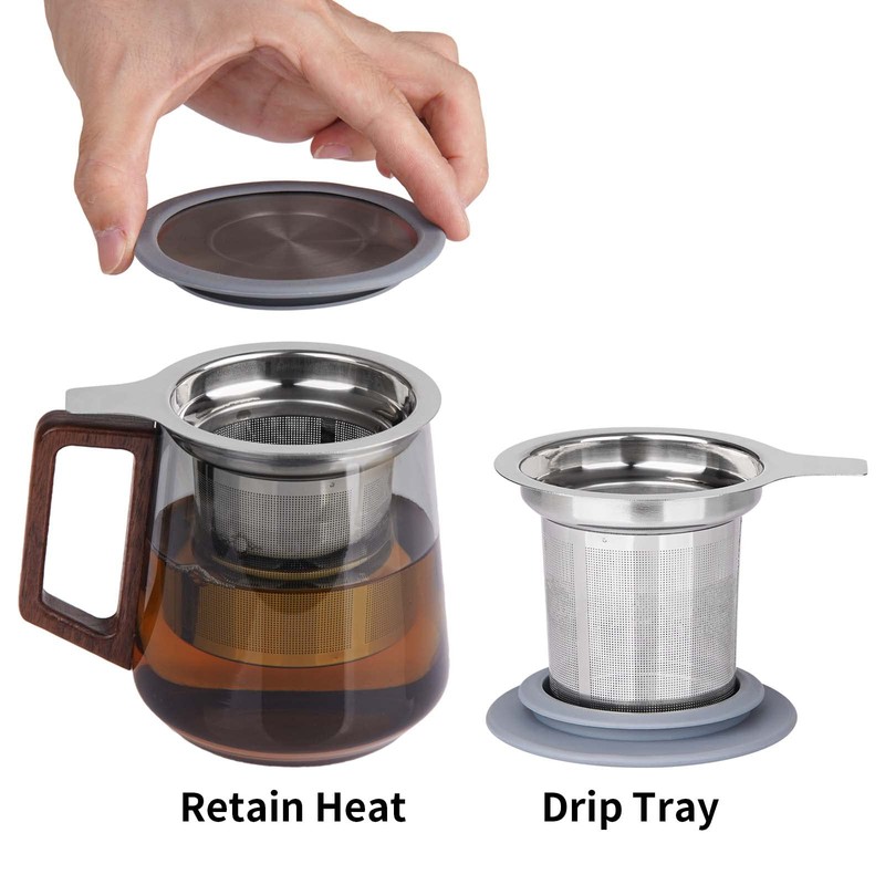 Vaincre Extra Fine Mesh Tea Infuser/Strainer, Stainless Steel Loose Leaf