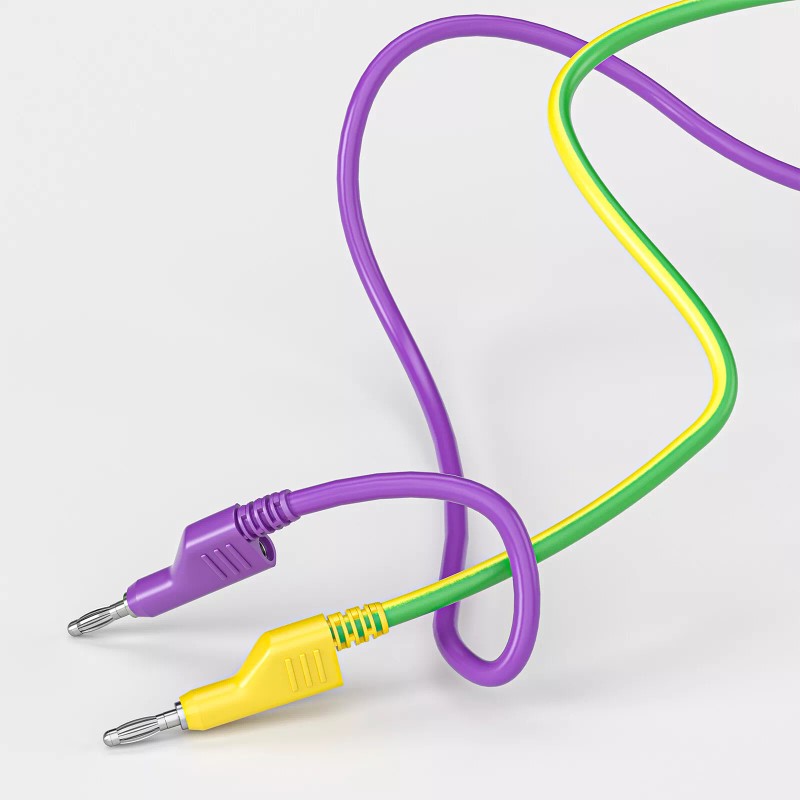 Peakelect 4mm Stackable Banana Plug to Banana Plug Test Leads