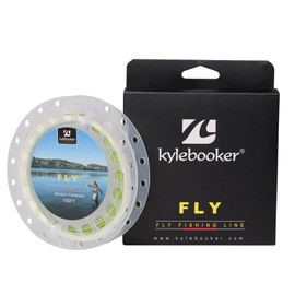 Fly Fishing Line with Welded Loop Floating Weight Forward Fly Lines 100FT (WF8F,Moss Green+Tooth Yellow)