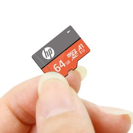 HP mxA1 64GB microSDXC Memory Card + SD Adaptor, 100MB/s Read Speed, 85MB/s Write Speed, Class 10 UHS-I, U3, A1 App Performance for 4K Video